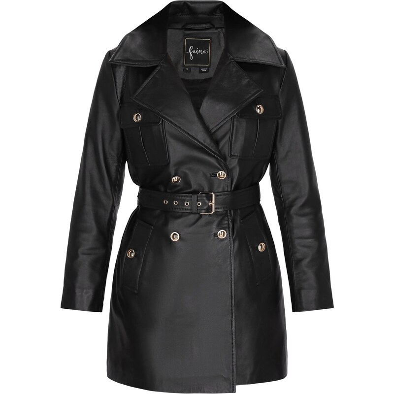 faina Prechodný kabát čierna 65649506