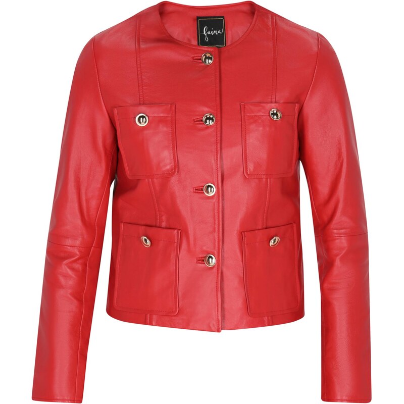 faina Prechodná bunda ohnivo červená 65979555