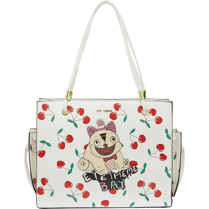 MYMO Shopper Pop Eyetheme béžová / červená / čierna / biela 65707118