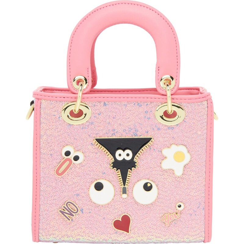 MYMO Kabelka Pop Eyetheme svetloružová / tmavočervená / čierna / biela 66025940