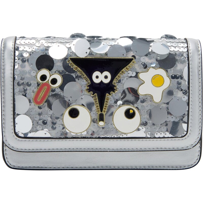 MYMO Listová kabelka Pop Eyetheme tmavožltá / čierna / strieborná / 65878829