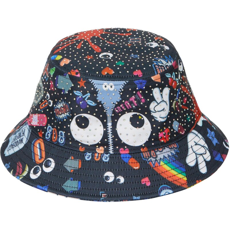 MYMO Klobúk Pop Eyetheme svetlomodrá / jasne červená / čierna / biela 65979654