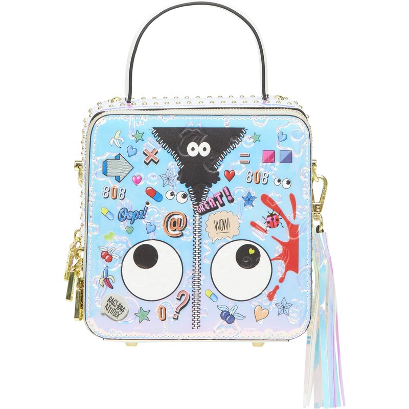 MYMO Kabelka Pop Eyetheme nebesky modrá / rubínová / čierna / biela 65878832