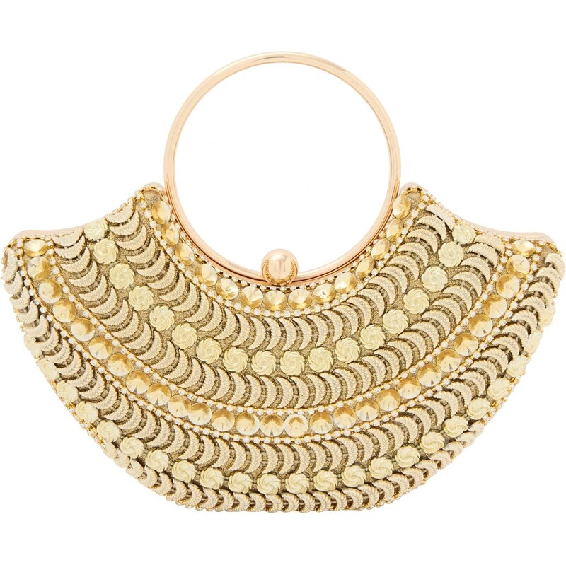 faina Listová kabelka Elegant béžová / zlatá 66141435