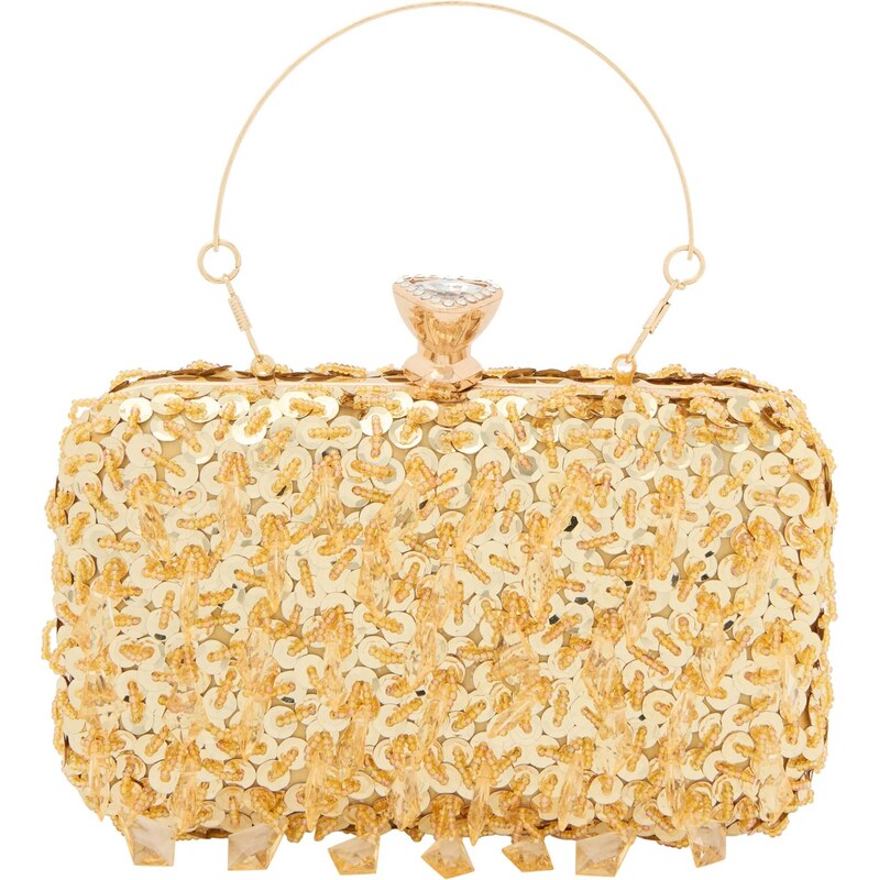 faina Listová kabelka zlatá 66141384