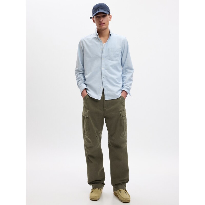 Khaki pánske cargo nohavice GAP 50512754