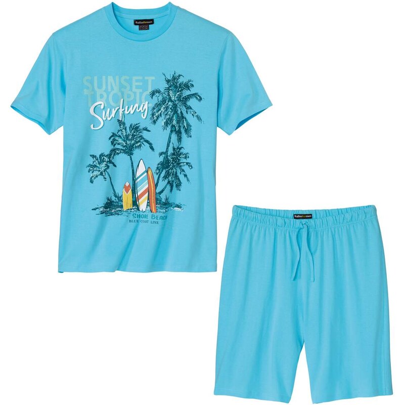 Modré pyžamo s okrúhlym výstrihom Atlas For Men So vzorom 64046034