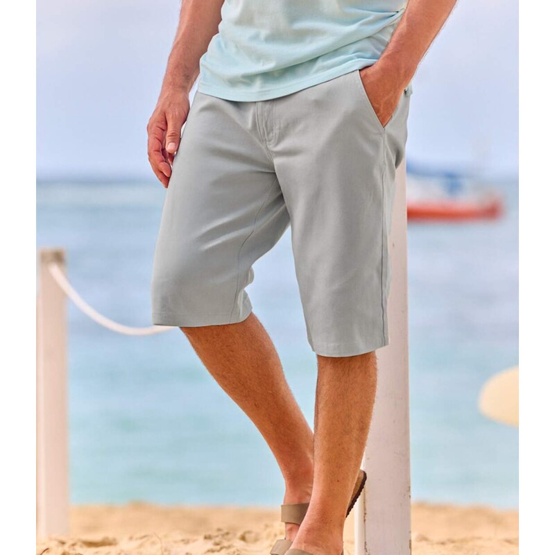 Svetlosivé chino bermudy Atlas For Men Sivá 64046059