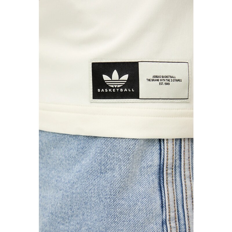 Košeľa adidas Originals Winter Shooter béžová farba, voľný strih, JM0514