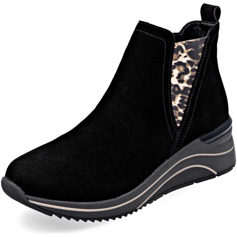 RIEKER Dámska členková obuv REMONTE D0T75-04 čierna W5 64046358