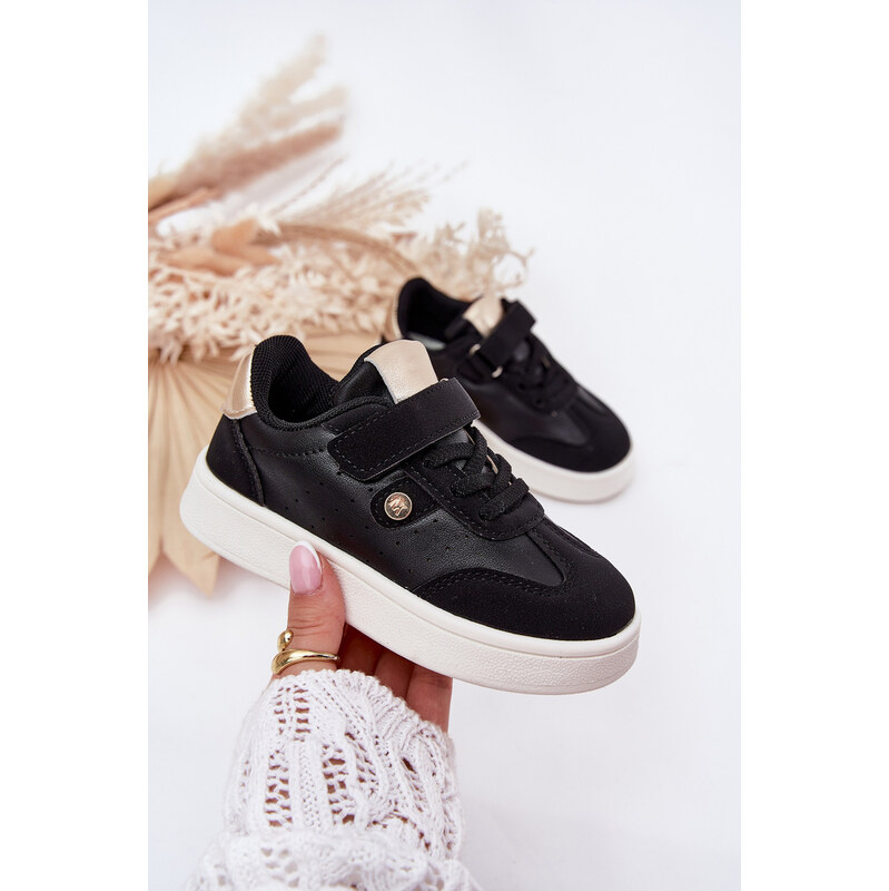 Boto Športová Obuv Tenisky Dievčenské Na Suchý Zips Čierne Zarina 64695721