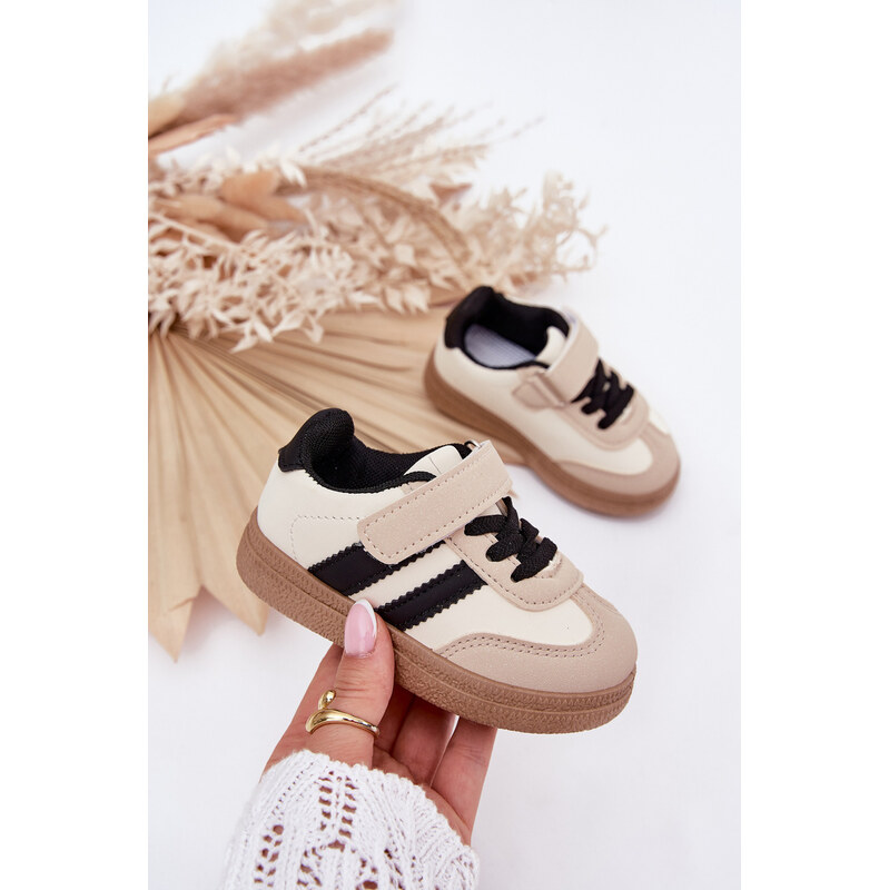 Boto Športová Obuv Tenisky Detské Na Suchý Zips Béžové Adelina 64695723