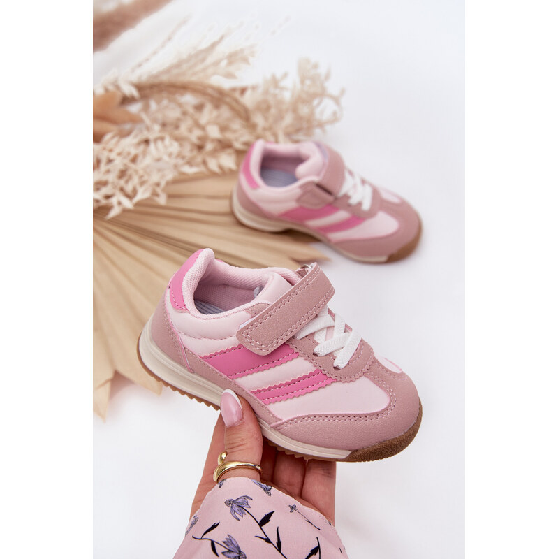 Boto Detské sneakers športové topánky na suchý zips ružové Viona 64695727