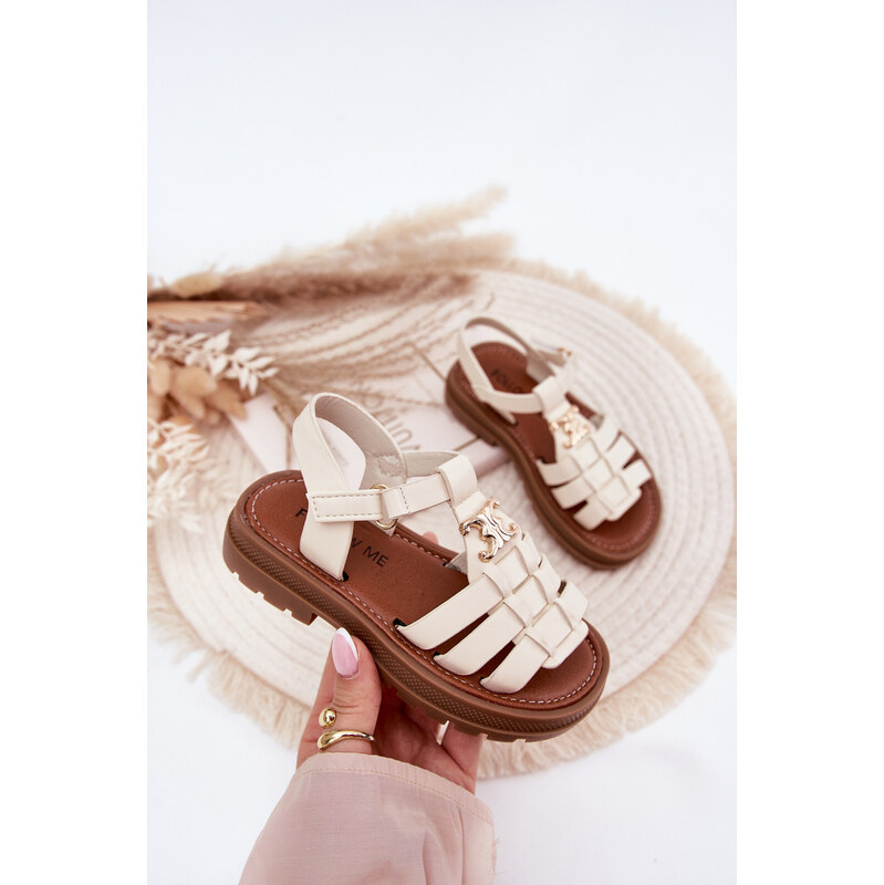 Boto Dievčenské Sandále S Dekoratívnym Detailom Béžové Serina 64695921