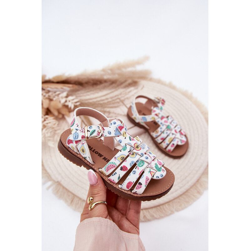 Boto Detské Sandále Dievčenské Z Eko Kože Ovocie Multikolor Mariana 64695919