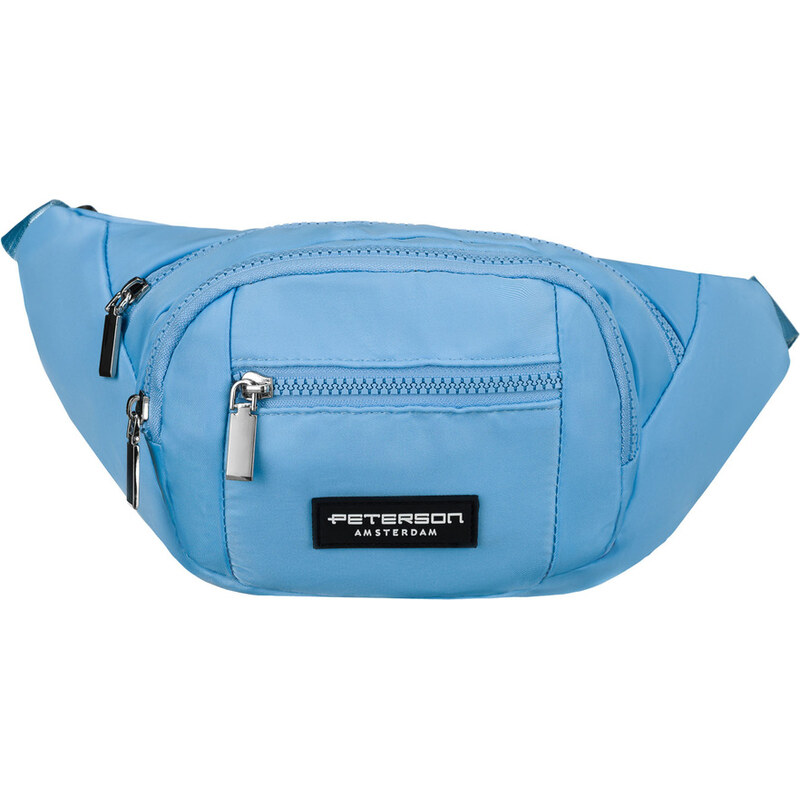 Peterson Modrá športová kapsička z polyesteru na zips 64059369
