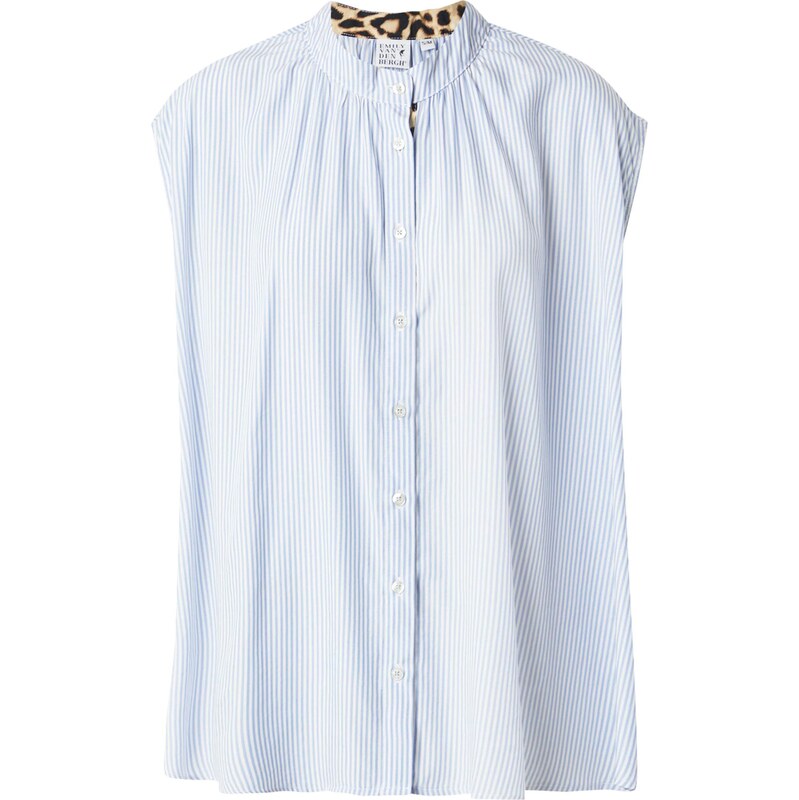 Emily Van Den Bergh Blúzka svetlomodrá / hnedá / čierna / biela 64087556