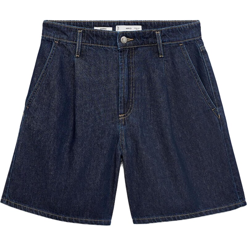 MANGO Plisované rifle MARINA tmavomodrá 64063302