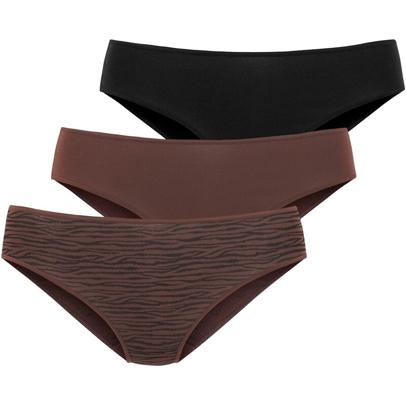 LASCANA Nohavičky tmavohnedá / čierna 65474939