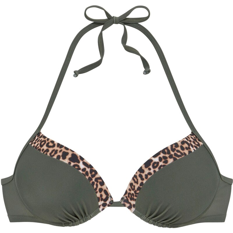 LASCANA Bikinový top béžová / hnedá / olivová 64075733