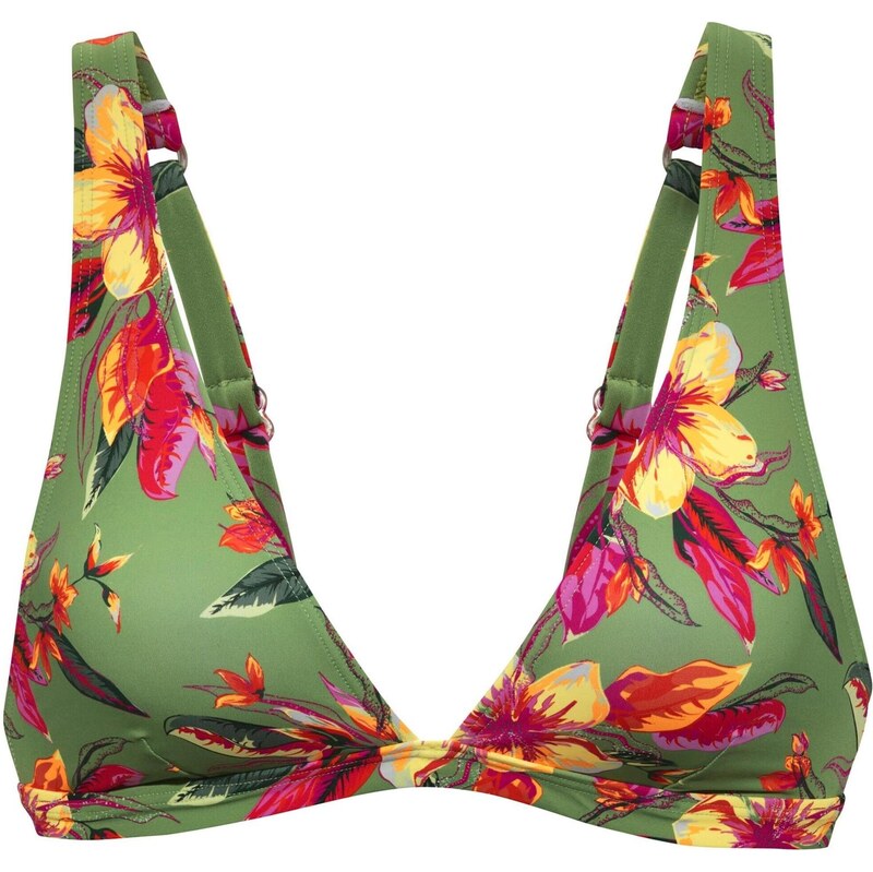 LASCANA Bikinový top Malia olivová / oranžová / ružová 64272195