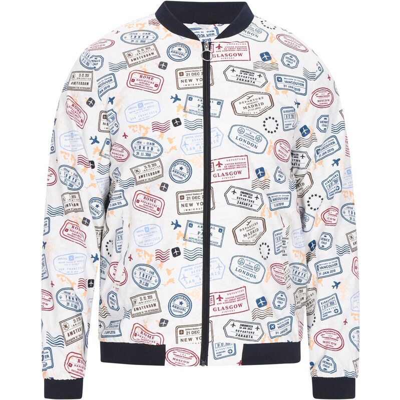 MO Prechodná bunda modrá / ružová / čierna / šedobiela 65694056