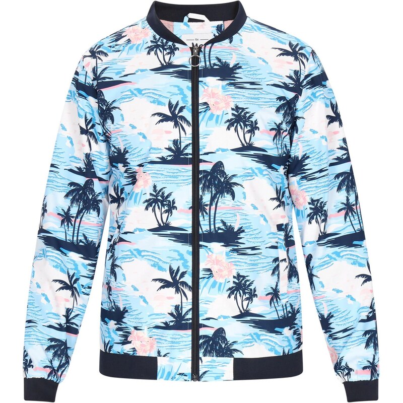 MO Prechodná bunda modrá / námornícka modrá / ružová / šedobiela 65876414