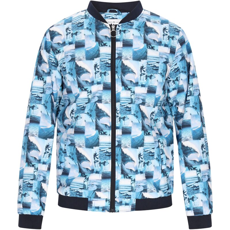 MO Prechodná bunda modrá / námornícka modrá / modrosivá / biela 65876428