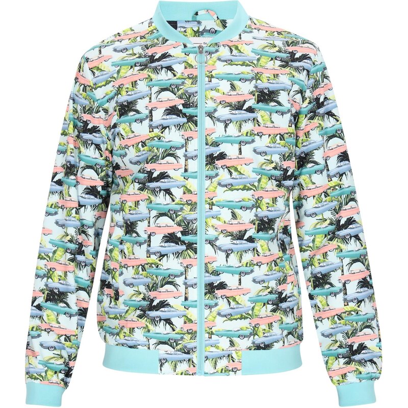 MO Prechodná bunda tyrkysová / svetlomodrá / ružová / čierna 65876418