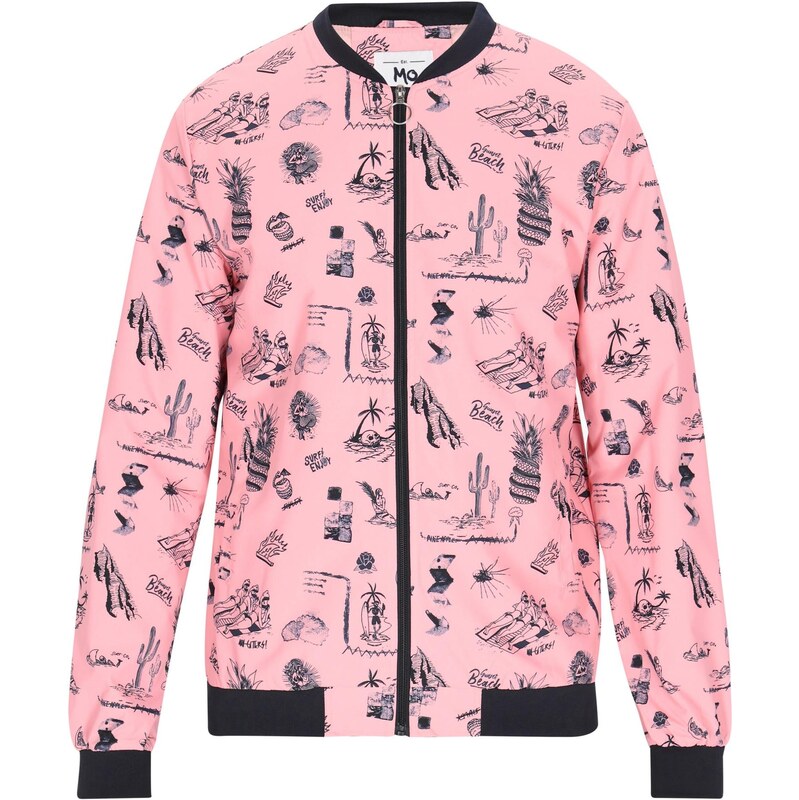 MO Prechodná bunda ružová / čierna 65876427