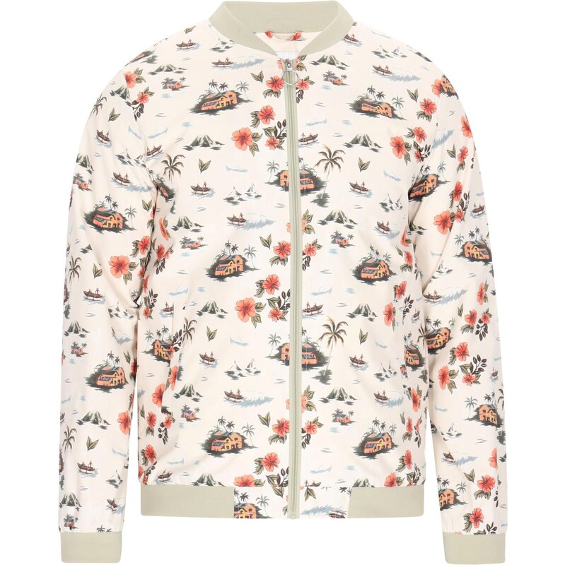 MO Prechodná bunda olivová / oranžová / červená / šedobiela 65876431