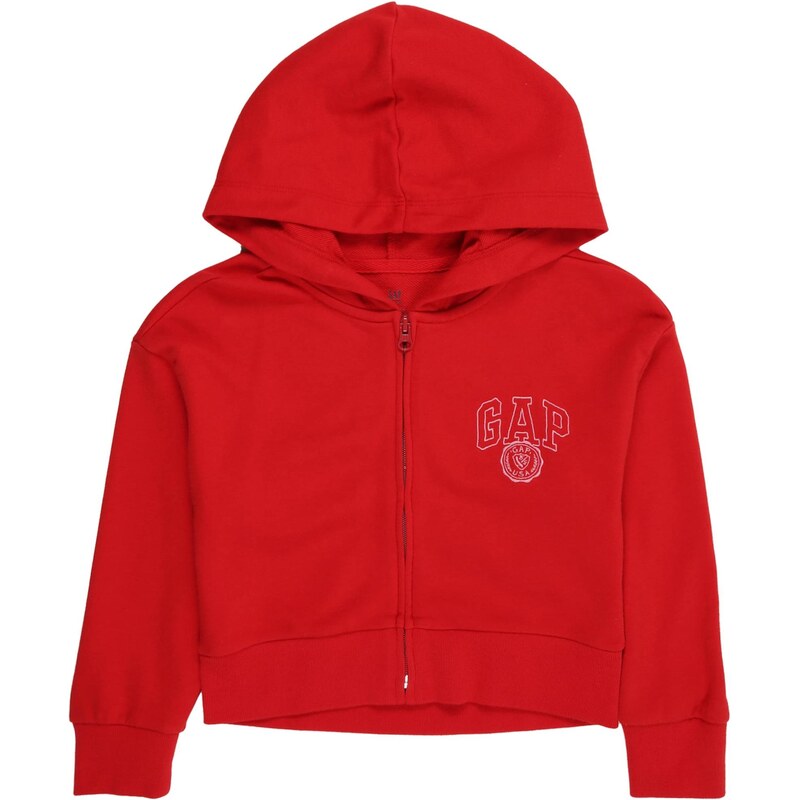 GAP Tepláková bunda červená / šedobiela 64063410