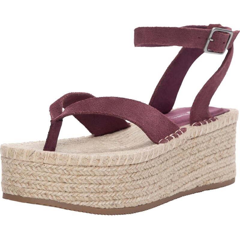 Pull&Bear Žabky burgundská 65880877