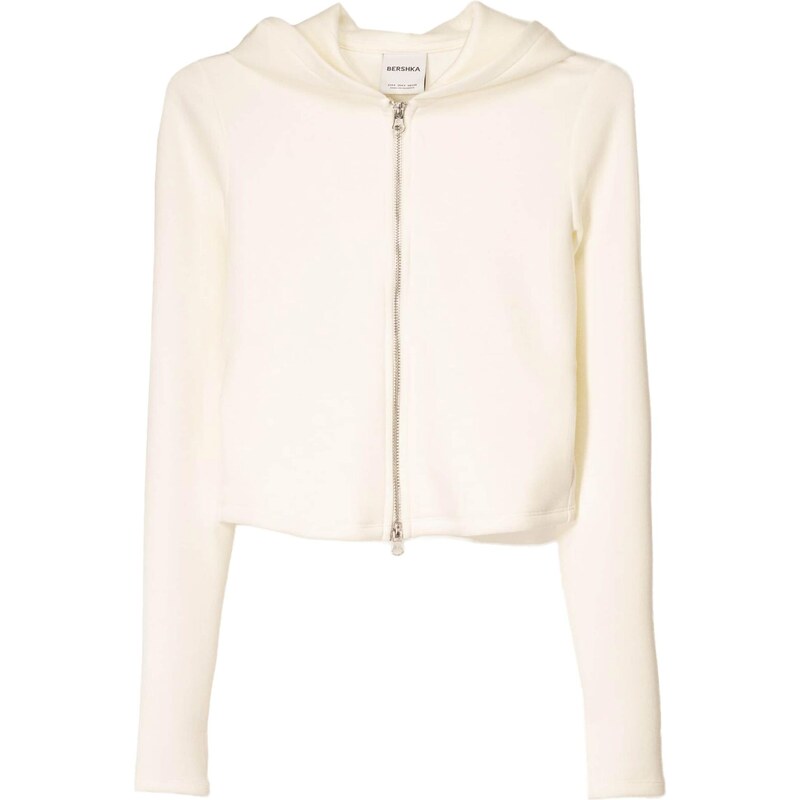 Bershka Tepláková bunda nebielená 65880880