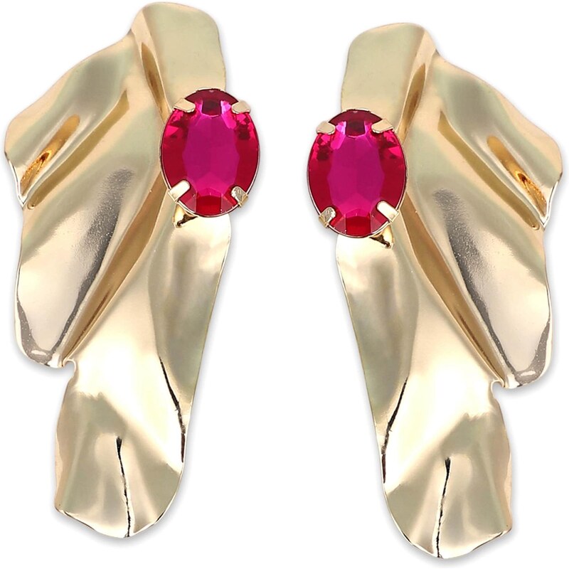 SOHI Náušnice Thyrza zlatá / ružová 65880911