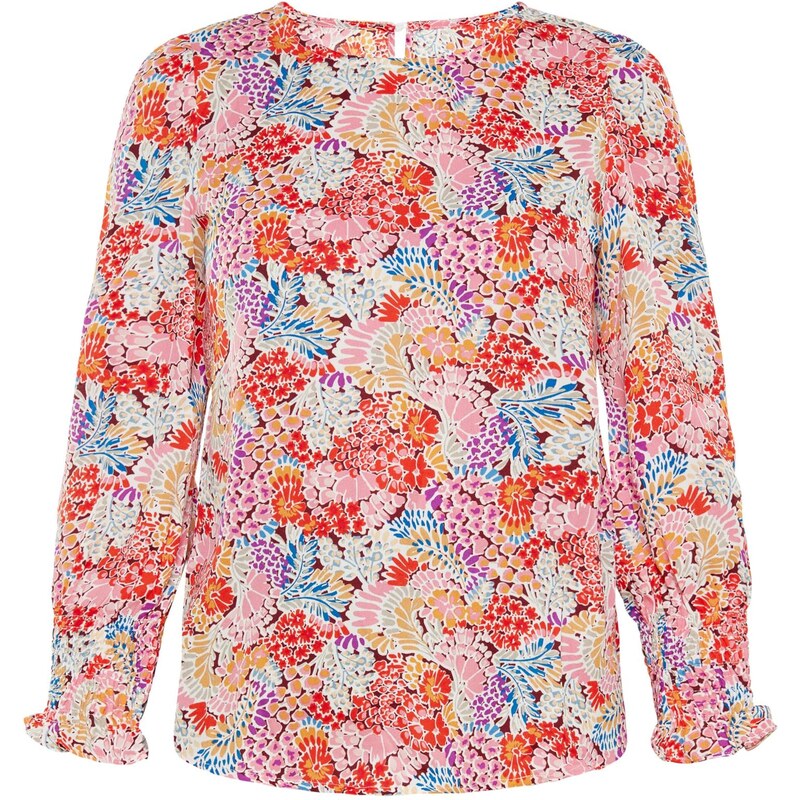 FELIPA Blúzka Fashion Look ružová / červená / vínovo červená / biela 64575656