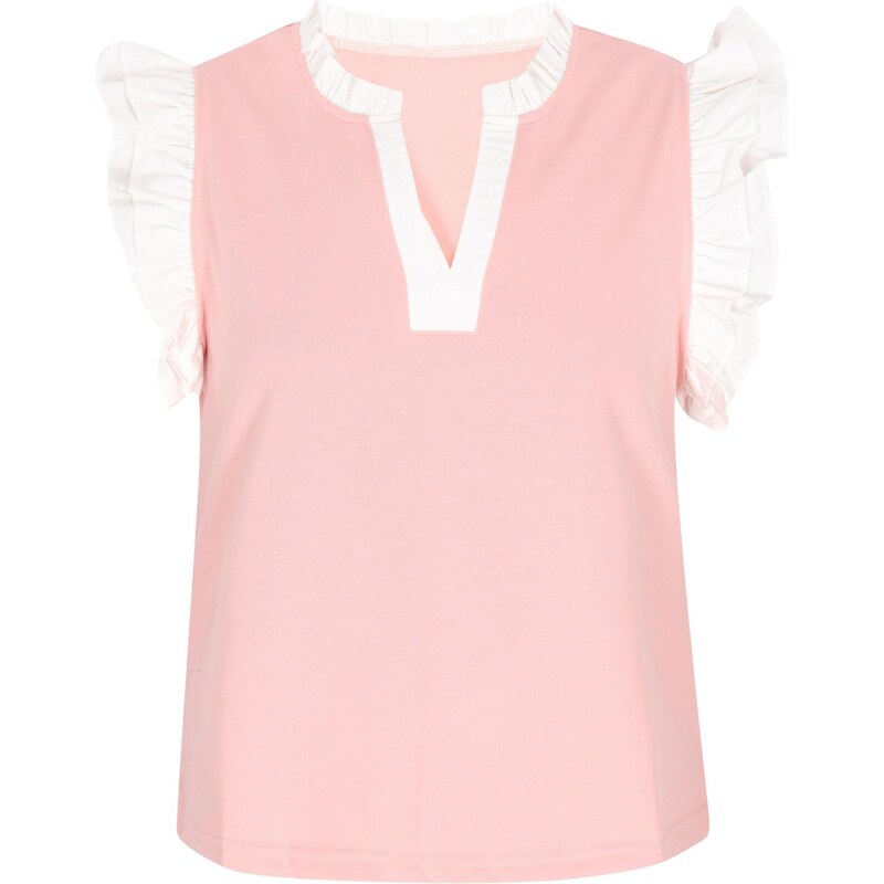 faina Athlsr Tričko Fashion Look svetloružová / biela 66142190