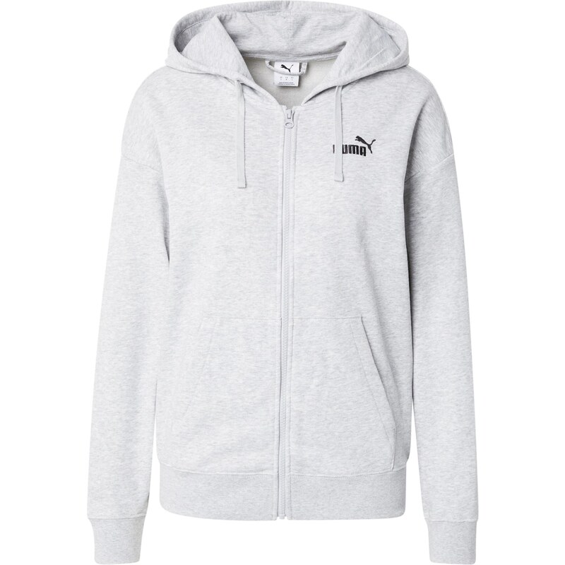PUMA Športová mikina so zipsom ESS No. 1 svetlosivá 62045010