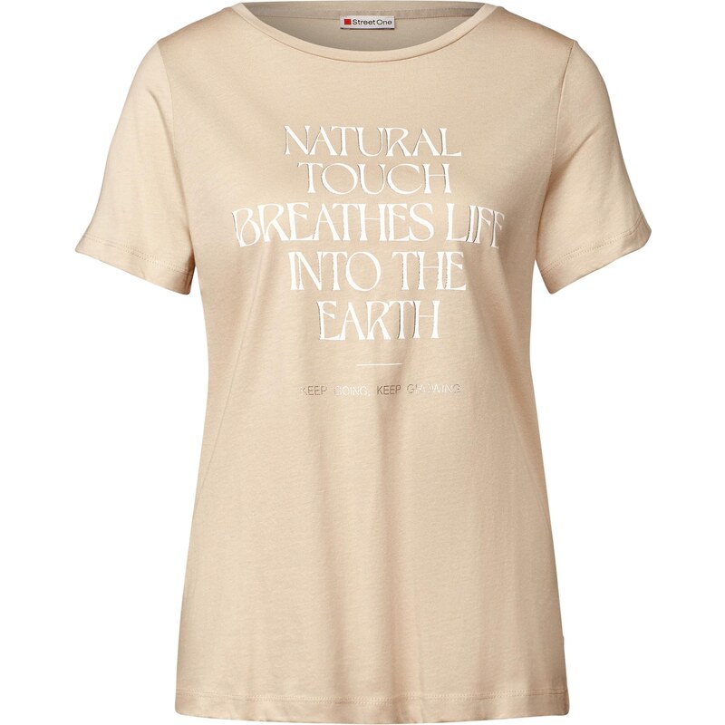 STREET ONE Tričko béžová / biela 64071984