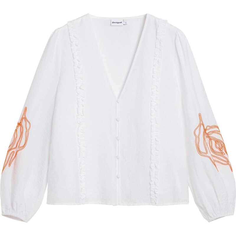 Desigual Blúzka oranžová / biela 64072180