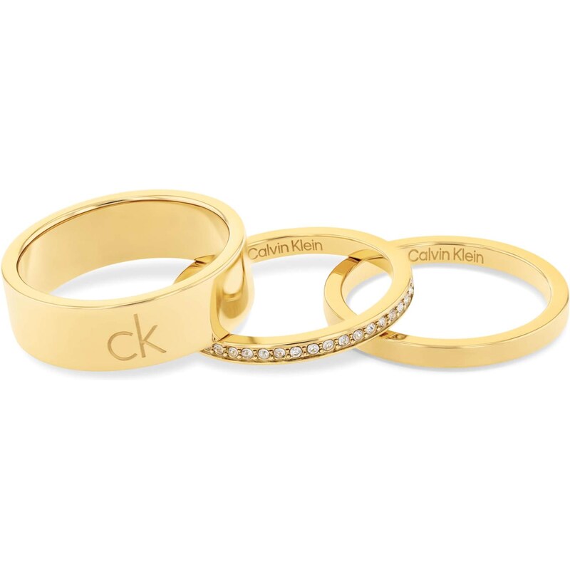 Calvin Klein Prsteň zlatá / priehľadná 64072200