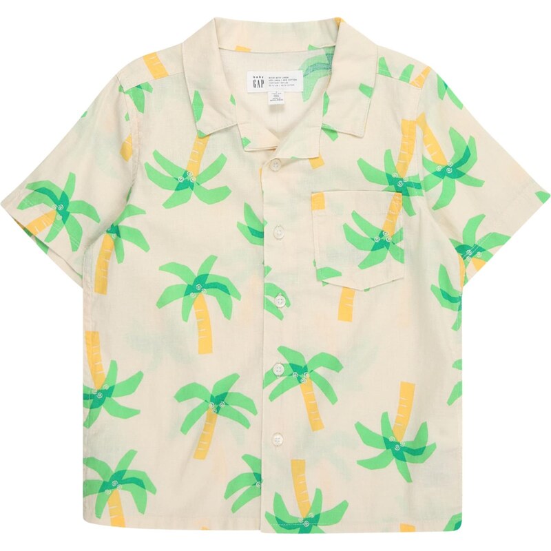 GAP Košeľa béžová / žltá / zelená / biela 64563967