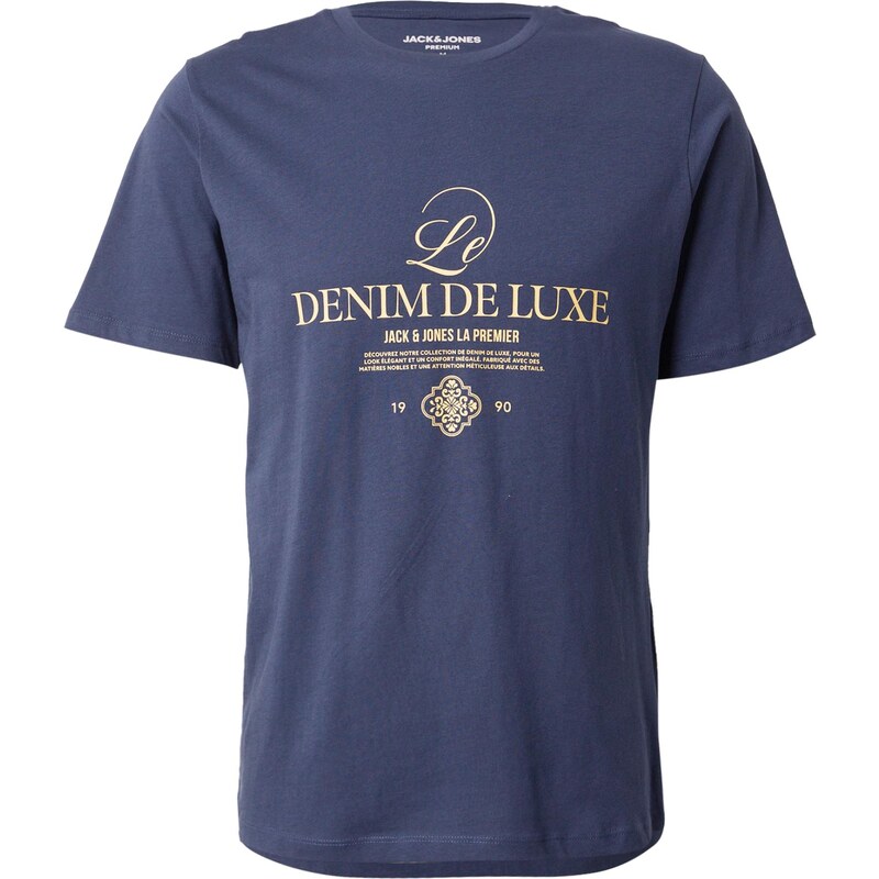 Jack & Jones Premium Tričko JPRBLUJAYCE tmavomodrá / medová 64072383