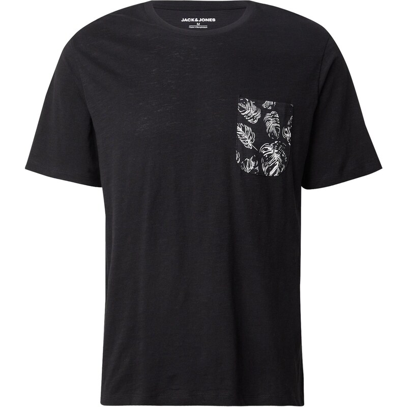 JACK & JONES Tričko JJROX čierna / biela 64072398