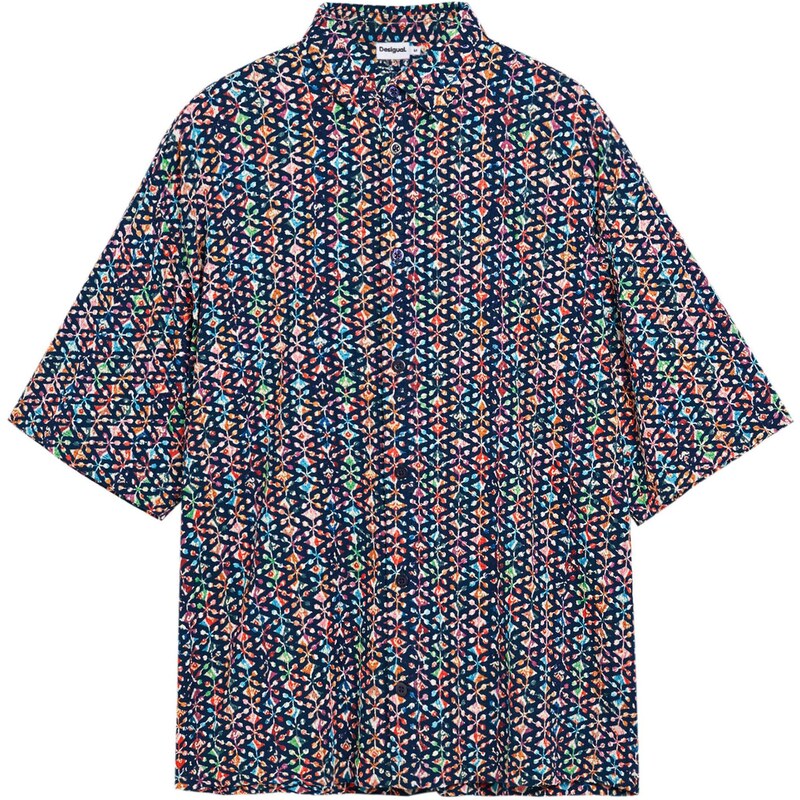Desigual Košeľa modrá / tmavomodrá / zelená / oranžová 64072190