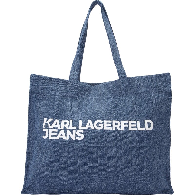 KARL LAGERFELD JEANS Shopper modrá denim / biela 64072290