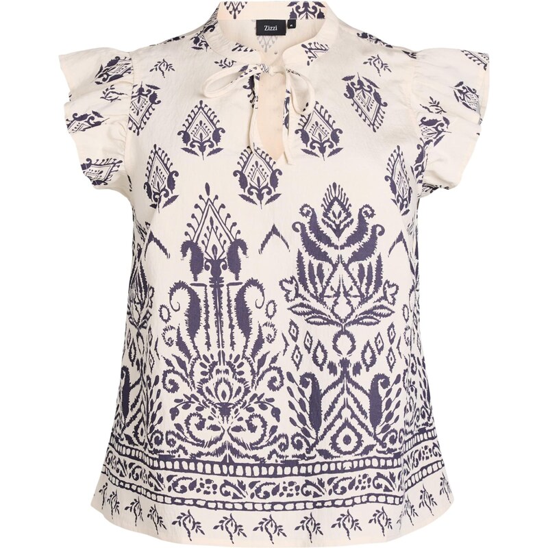 Zizzi Blúzka EMILU krémová / námornícka modrá 65881221