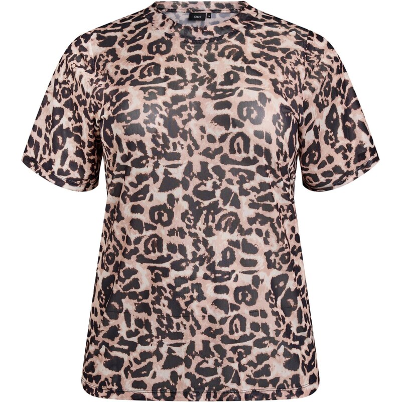 Zizzi Blúzka EULLA svetlohnedá / tmavohnedá 65881230