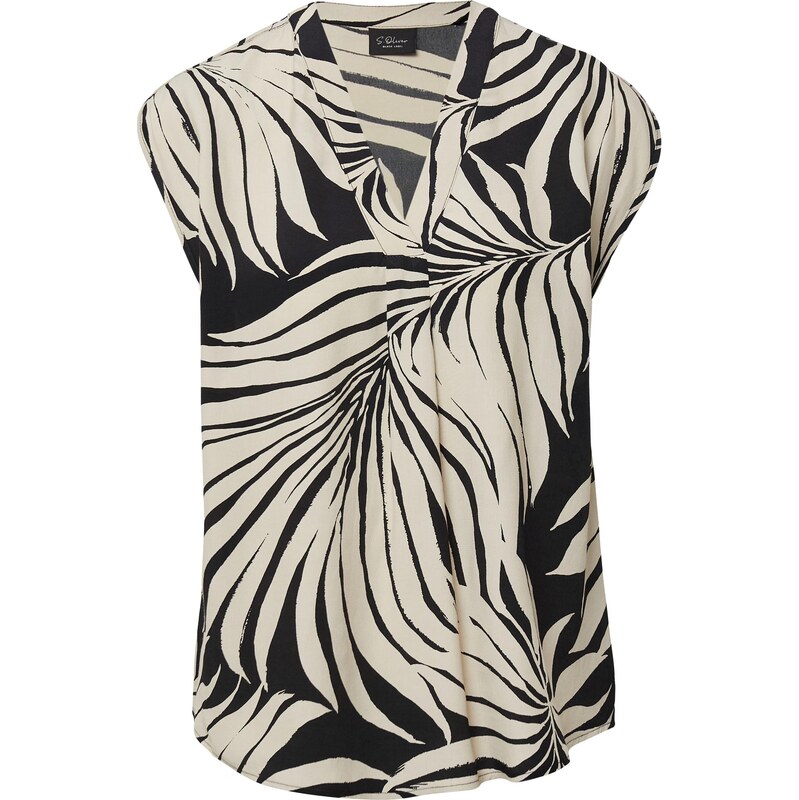 s.Oliver BLACK LABEL Blúzka béžová / čierna 65879499