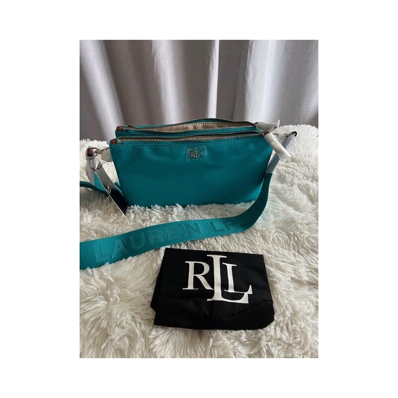 Dámska Kabelka crossbody Ralph Lauren tyrkys 64075451